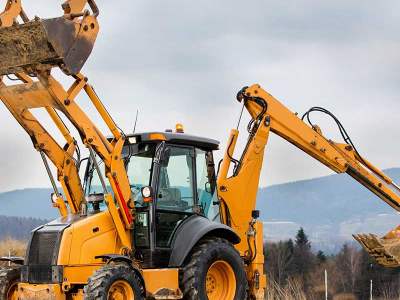 Tractor With Loader And Backhoe